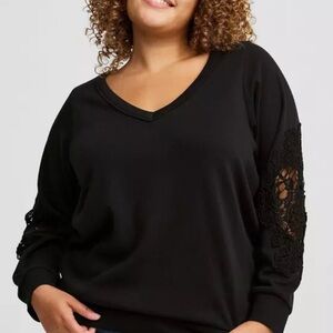 Torrid Black V-Neck Top